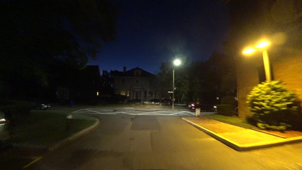 Street-level low light example from Brookline Longwood Fenway, cropped to show the local street context.