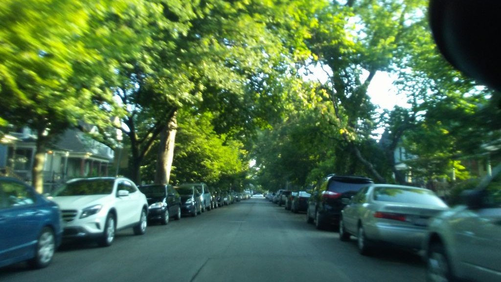 Street-level daytime example from Wicker Park Logan Square Chicago, cropped to show the local street context.