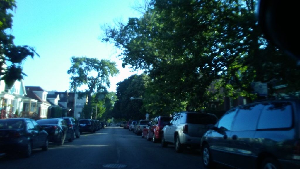 Street-level daytime example from Wicker Park Logan Square Chicago, cropped to show the local street context.