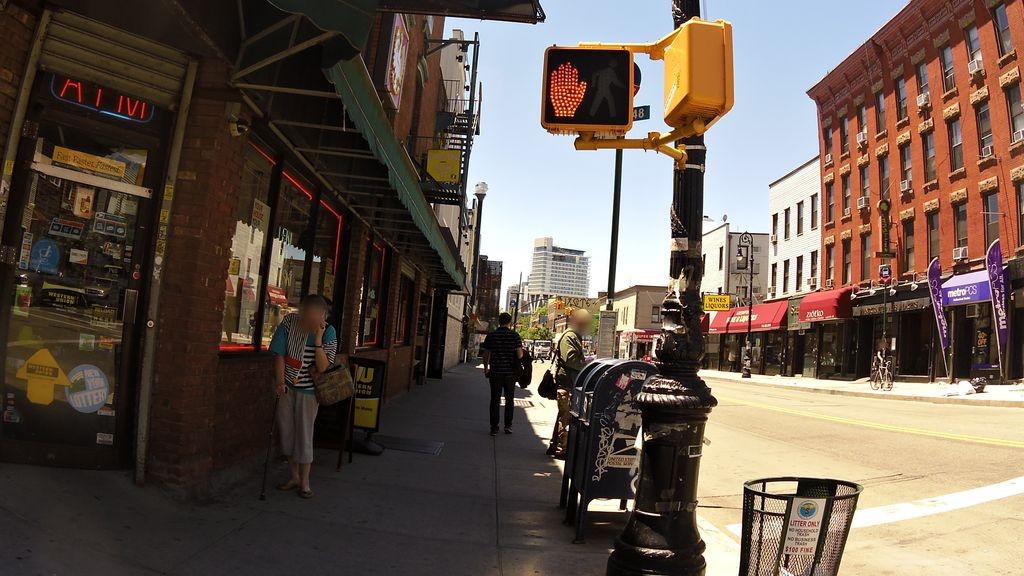 Street-level daytime example from Williamsburg Nyc, cropped to show the local street context.